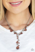 Cargar imagen en el visor de la galería, Crystal Couture - Brown Necklace Set
