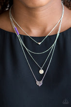 Cargar imagen en el visor de la galería, Gypsy Heart - Purple Necklace Set