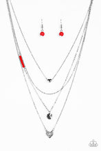Cargar imagen en el visor de la galería, Gypsy Heart - Red Necklace Set
