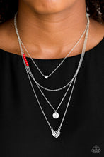 Cargar imagen en el visor de la galería, Gypsy Heart - Red Necklace Set