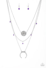 Cargar imagen en el visor de la galería, Lunar Lotus - Purple Necklace Set