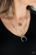 Cargar imagen en el visor de la galería, Lunar Lotus - Purple Necklace Set