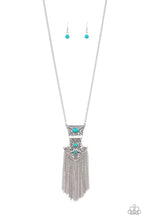Cargar imagen en el visor de la galería, Totem Tassel - Blue Necklace Set