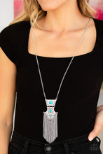 Cargar imagen en el visor de la galería, Totem Tassel - Blue Necklace Set