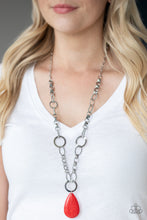 Cargar imagen en el visor de la galería, Recycled Refinement - Red Necklace Set