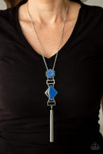 Load image into Gallery viewer, STRIPE Up a Conversation - Blue Necklace Set