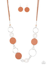 Cargar imagen en el visor de la galería, Sooner or LEATHER - Brown Necklace Set
