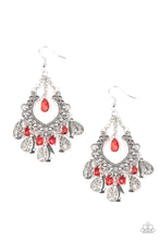 Load image into Gallery viewer, Musical Gardens - Red Earrings