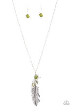 Carregar imagem no visualizador da galeria, Feather Flair - Green Necklace Set