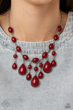 Cargar imagen en el visor de la galería, Mediterranean Mystery - Red Necklace Set