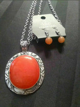 Cargar imagen en el visor de la galería, Stone Aura - Orange Necklace Set