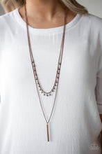 Cargar imagen en el visor de la galería, Keep Your Eye On The Pendulum - Copper Necklace Set