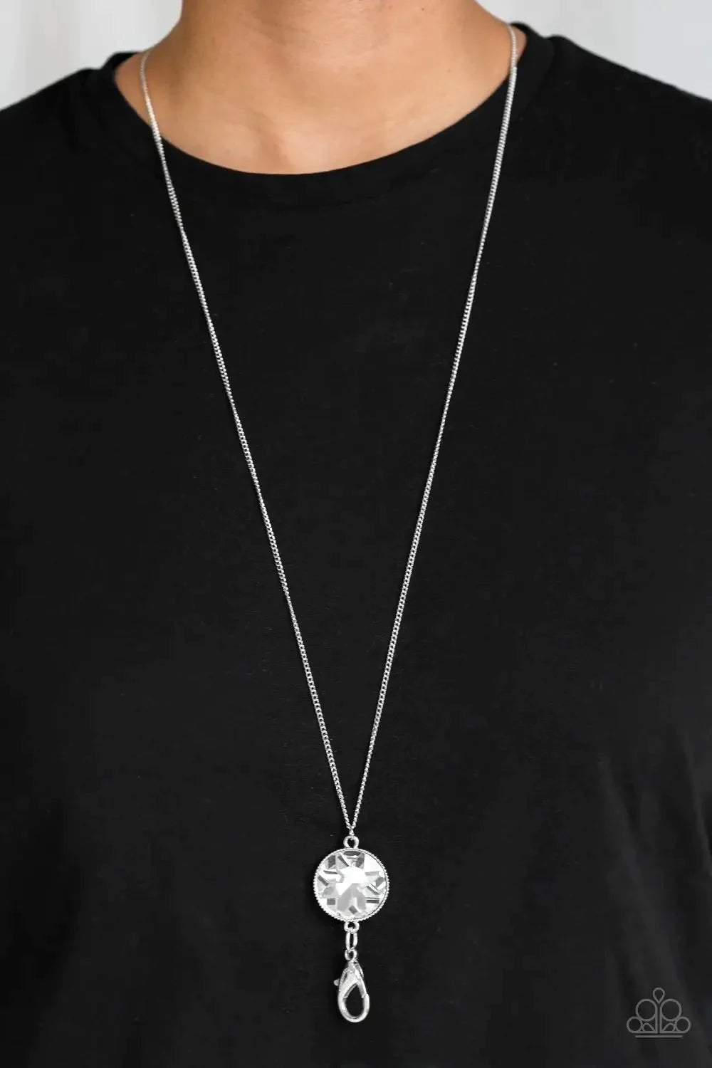 Dauntless Diva - White Lanyard Necklace Set