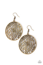 Load image into Gallery viewer, Fractured Foliage - Brass Earrings
