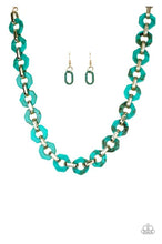 Carregar imagem no visualizador da galeria, Fashionista Fever - Blue and Gold Necklace Set
