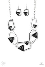 Cargar imagen en el visor de la galería, Geo-ing, Geo-ing, Gone - Black Necklace Set
