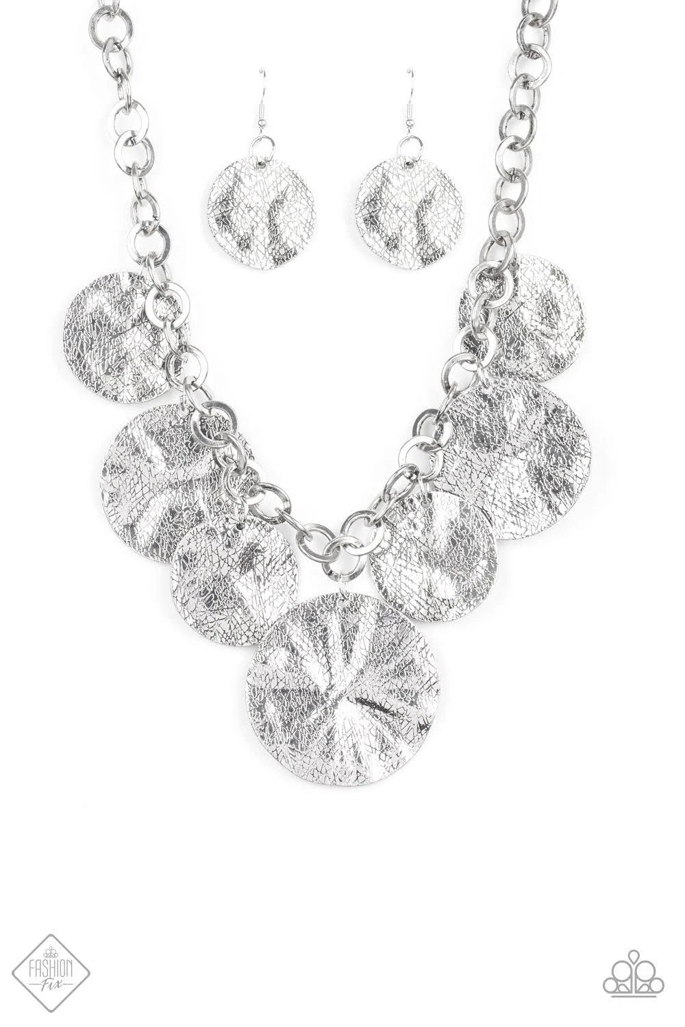 Barely Scratched the Surface - Silver Necklace Set