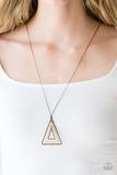 Cargar imagen en el visor de la galería, TRI Harder - Brass Necklace Set
