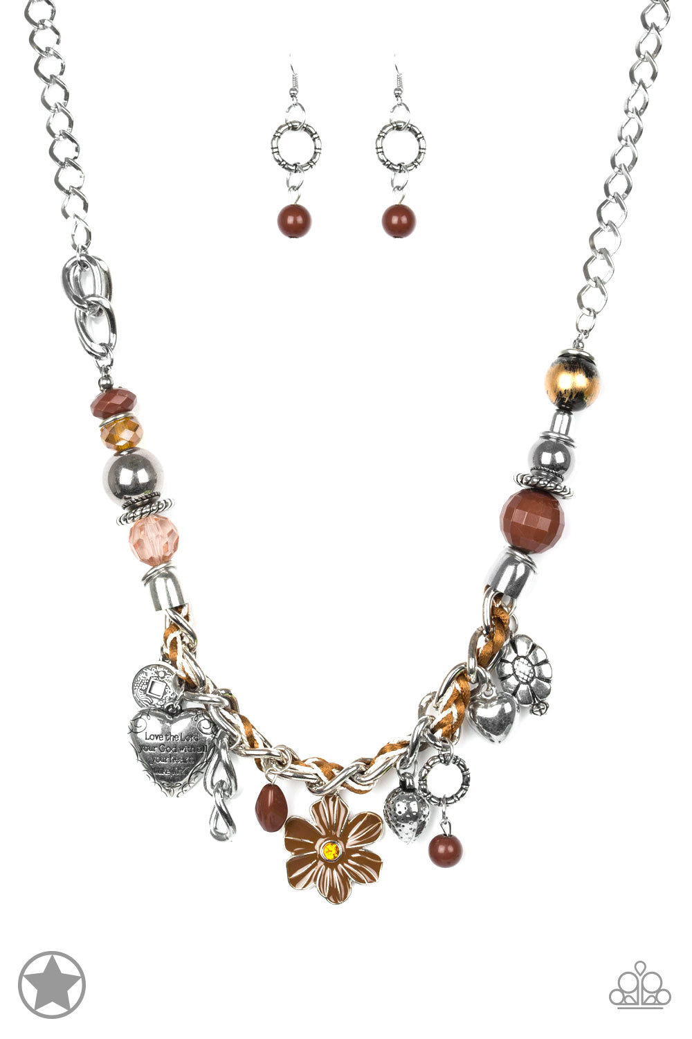 Charmed, I Am Sure - Brown Necklace Set