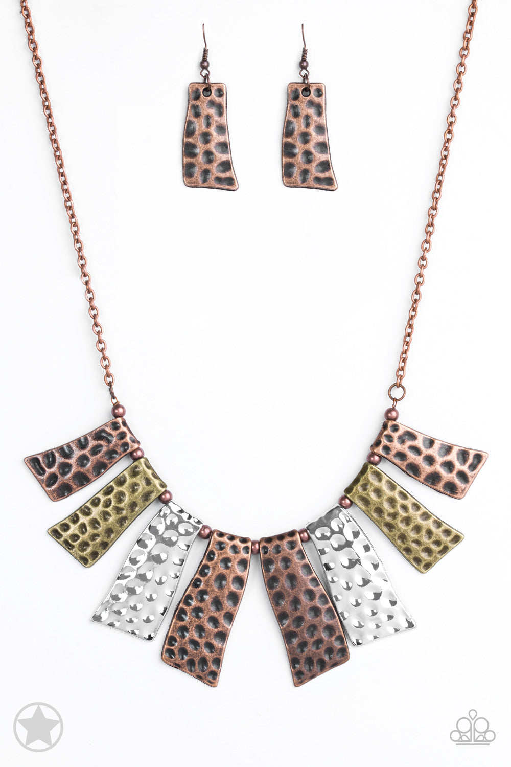 A Fan of the Tribe - Multi Metal Necklace Set