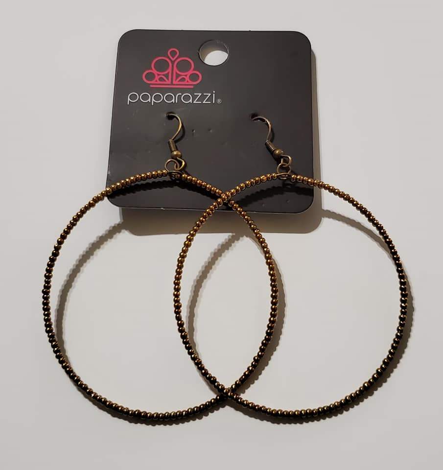 Basically Beaded - Brass Earrings