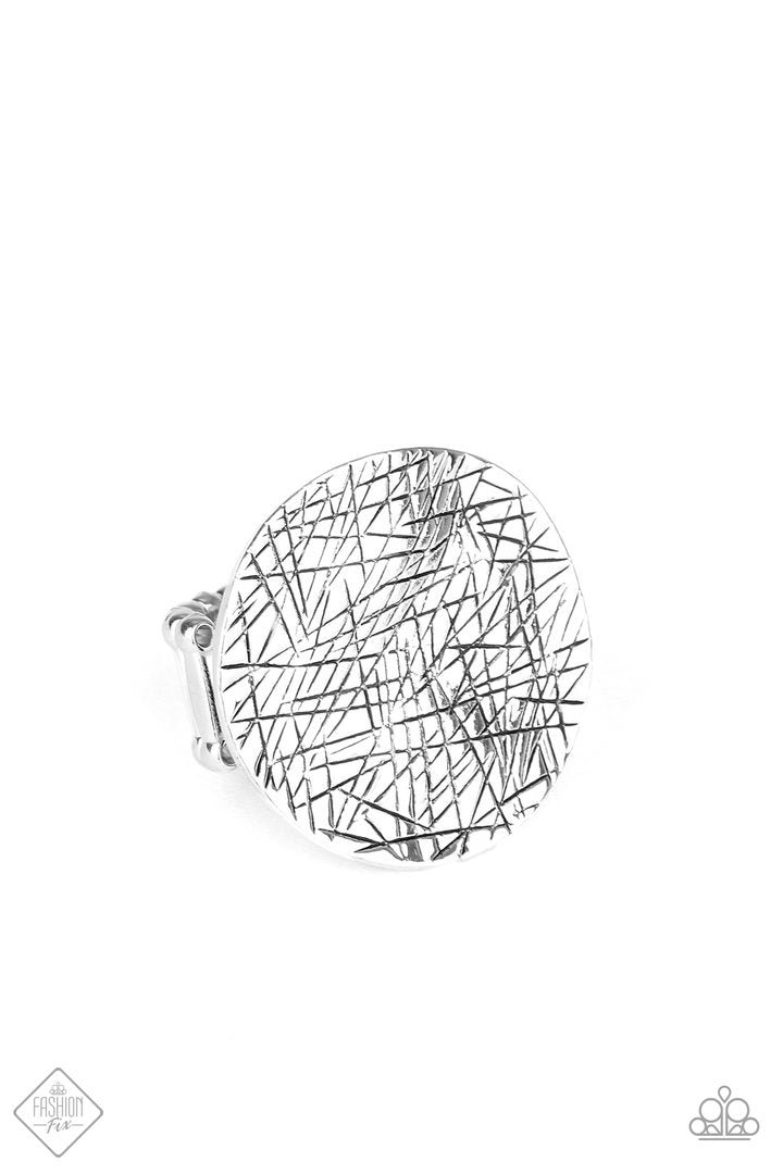 Lined Up - Silver Ring