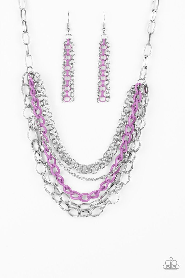Color Bomb - Purple Necklace Set