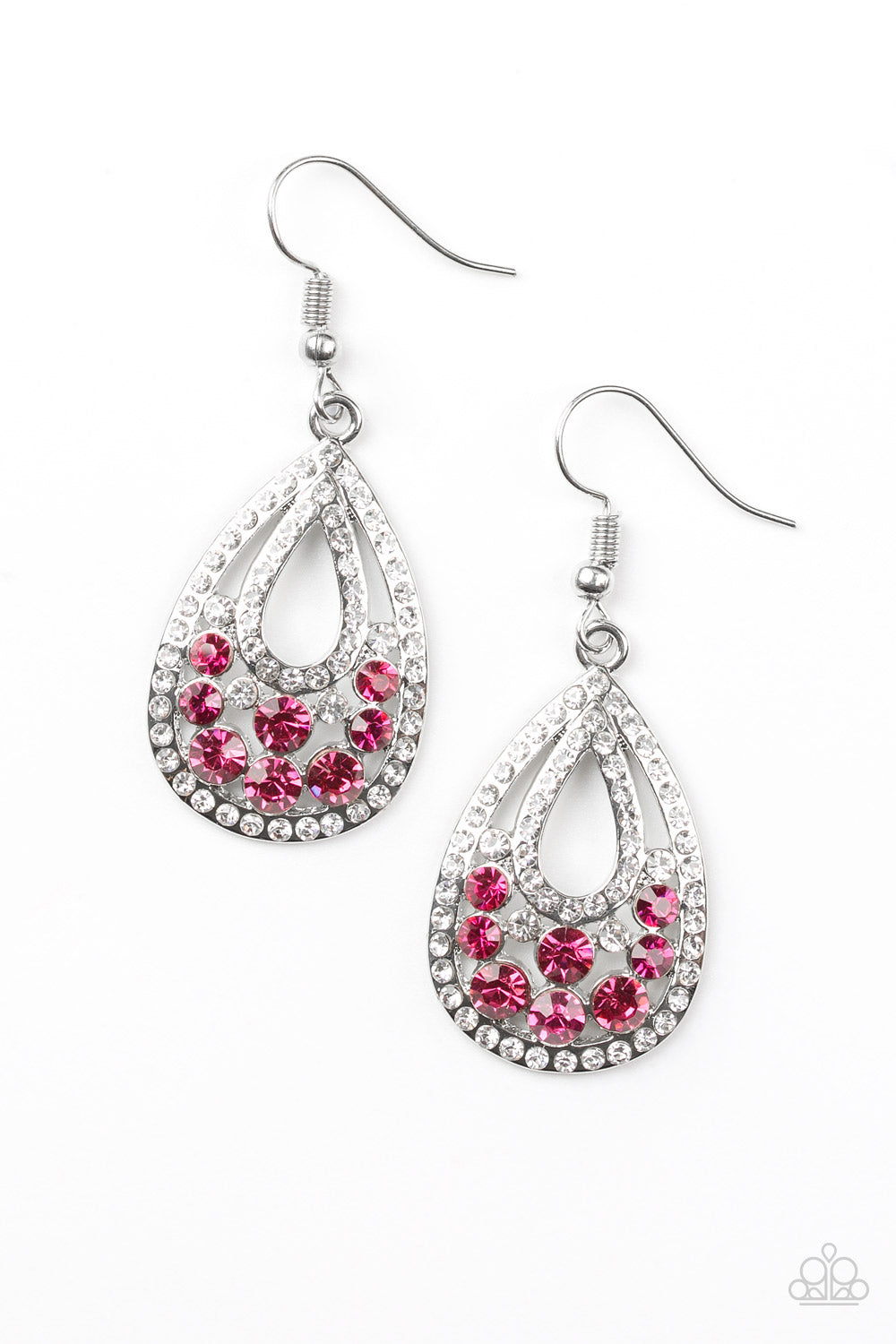 Sparkling Stardom - Pink Earrings