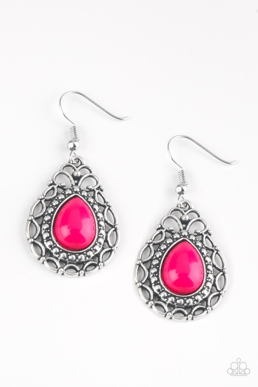 Flirty Finesse - Pink Earrings