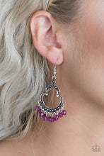 Load image into Gallery viewer, Babe Alert - Purple Earrings
