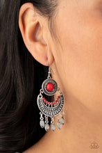 Load image into Gallery viewer, Mantra to Mantra - Red Earrings
