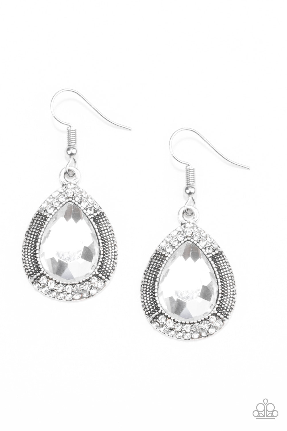 Grandmaster Shimmer - White Earrings