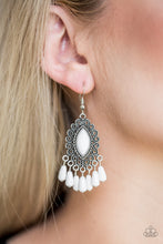Load image into Gallery viewer, Private Villa - White Earrings
