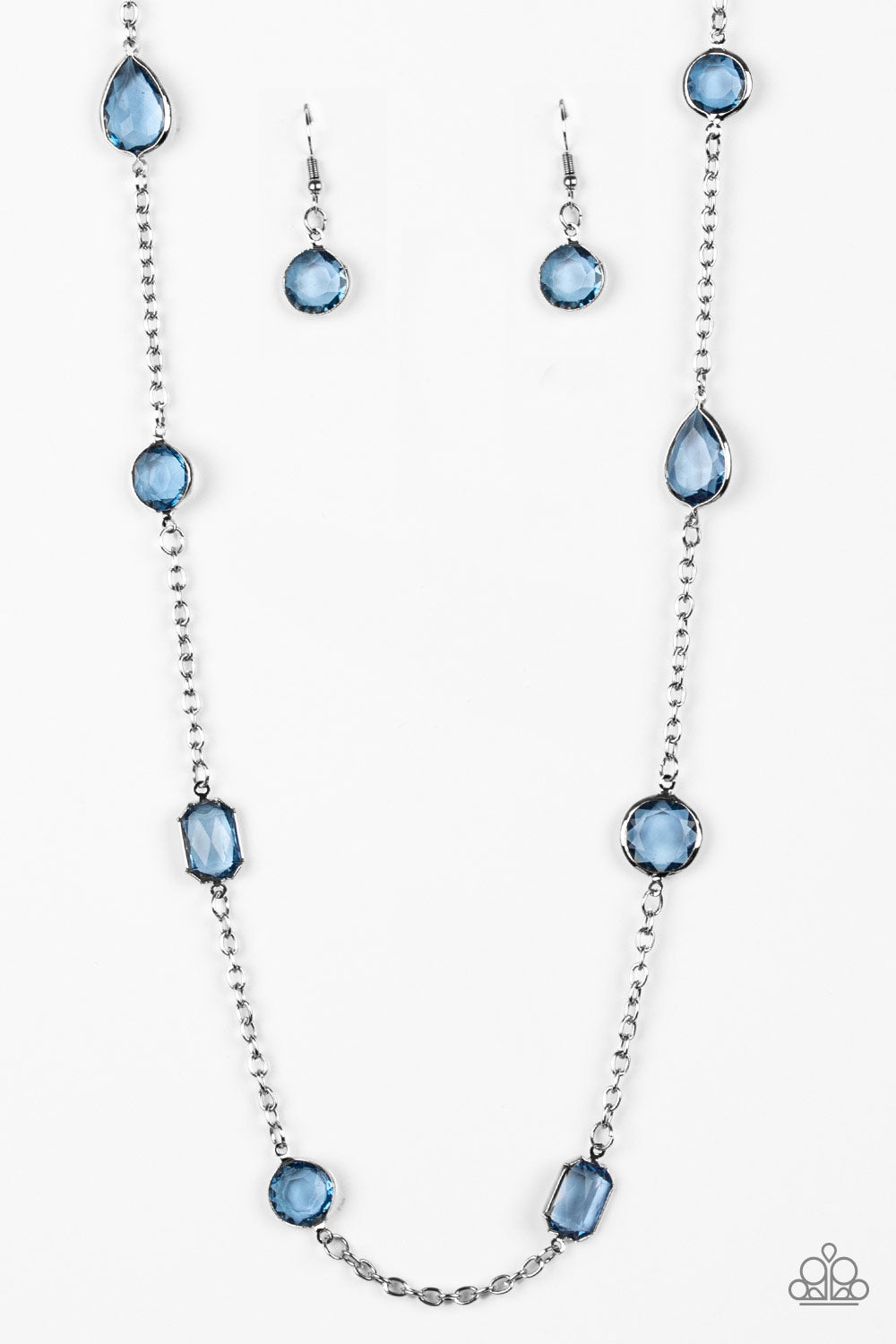 Glassy Glamorous - Blue Necklace Set