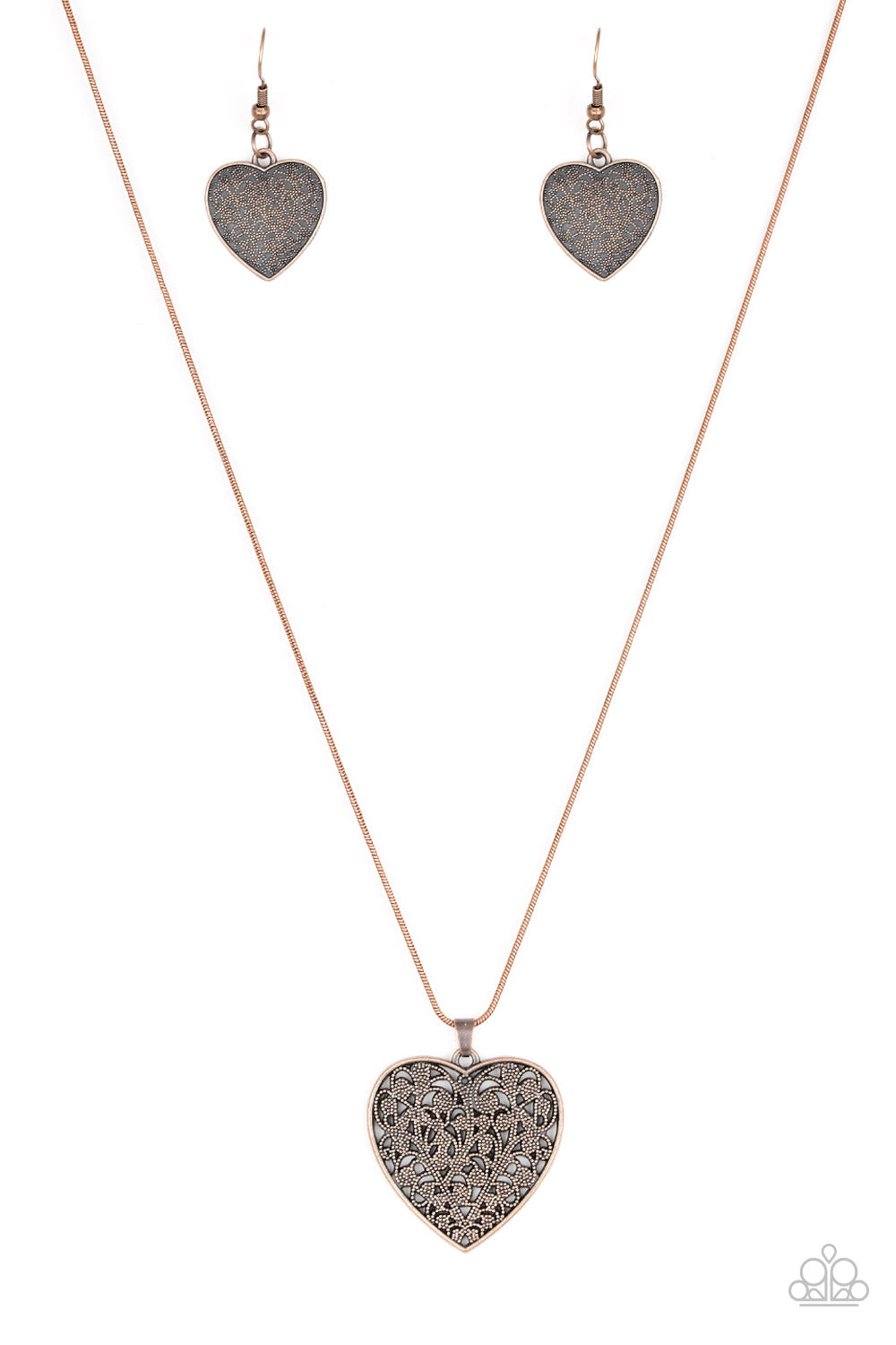 Look Into Your Heart - Copper Necklace Set