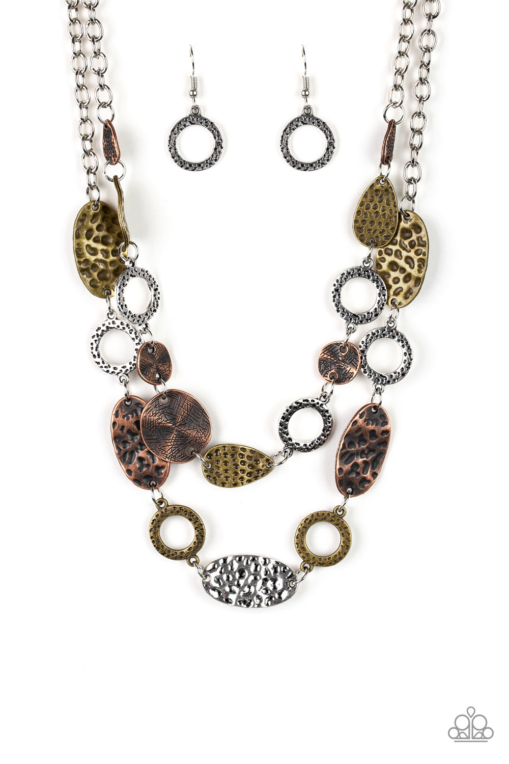 Trippin On Texture - Multi Metal Necklace Set