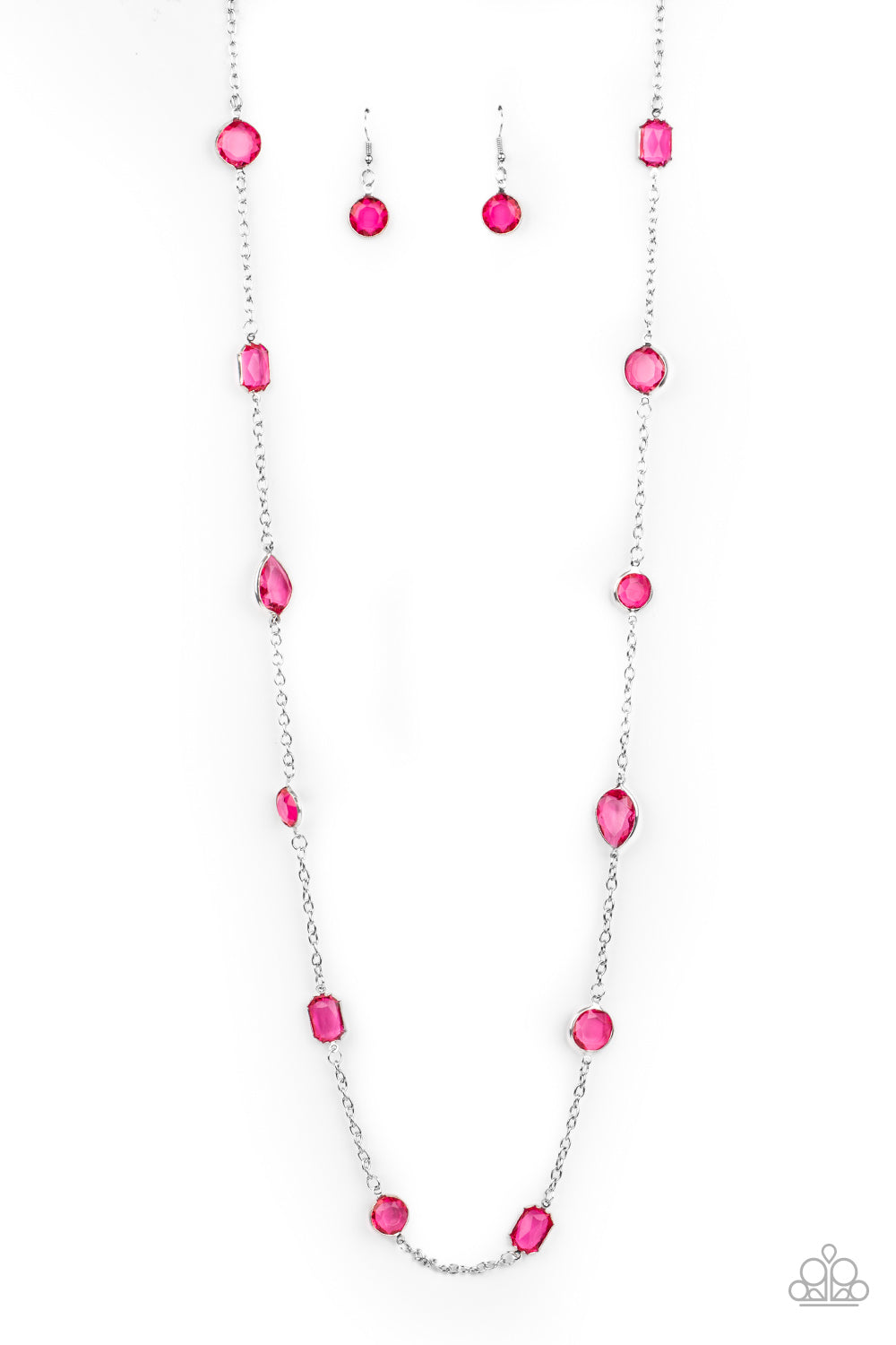 Glassy Glamorous - Pink Necklace Set