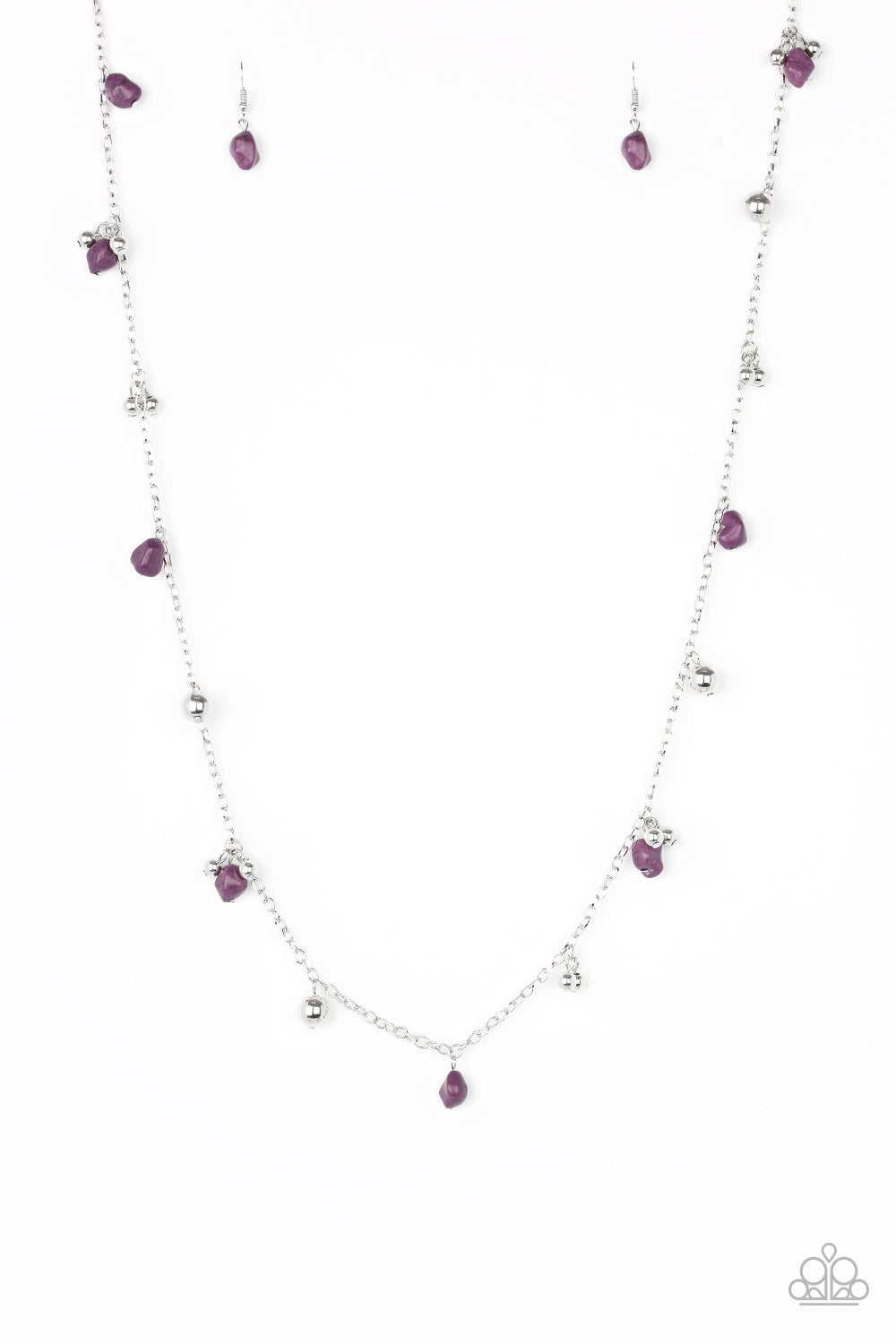 Both Feet On The Ground - Purple Necklace Set