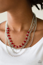 Cargar imagen en el visor de la galería, Extravagant Elegance - Red Necklace Set
