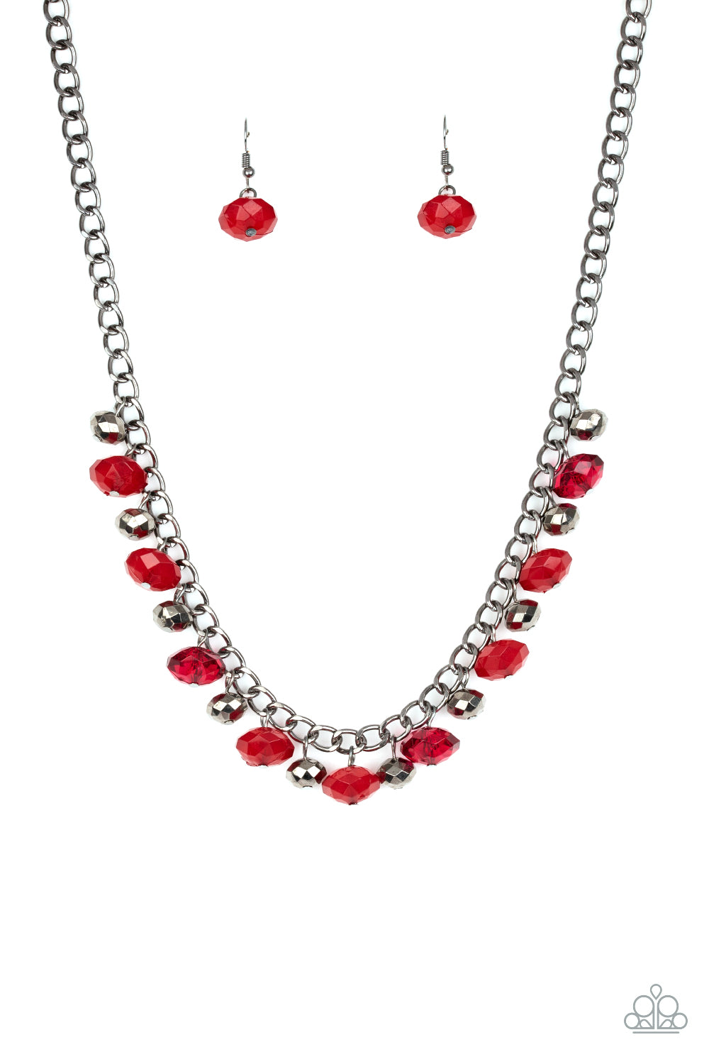 Runway Rebel - Red Necklace Set