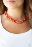 Cargar imagen en el visor de la galería, Put On Your Party Dress - Orange Choker Necklace Set
