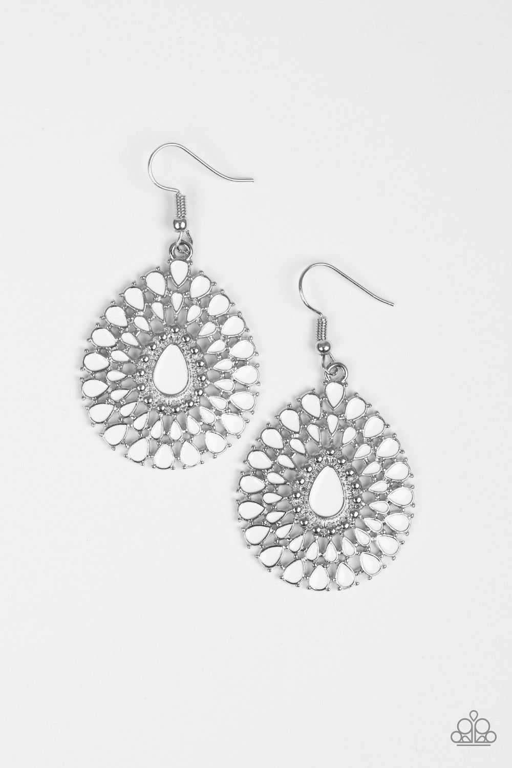 City Chateau - White Earrings