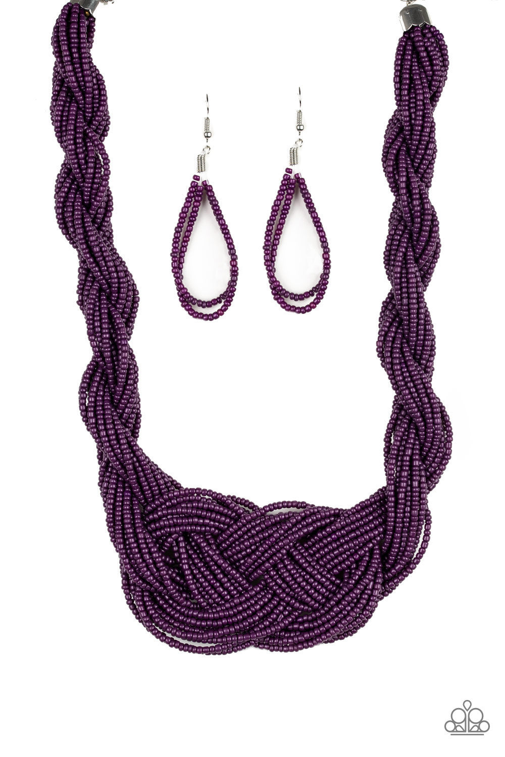 A Standing Ovation - Purple Necklace Set