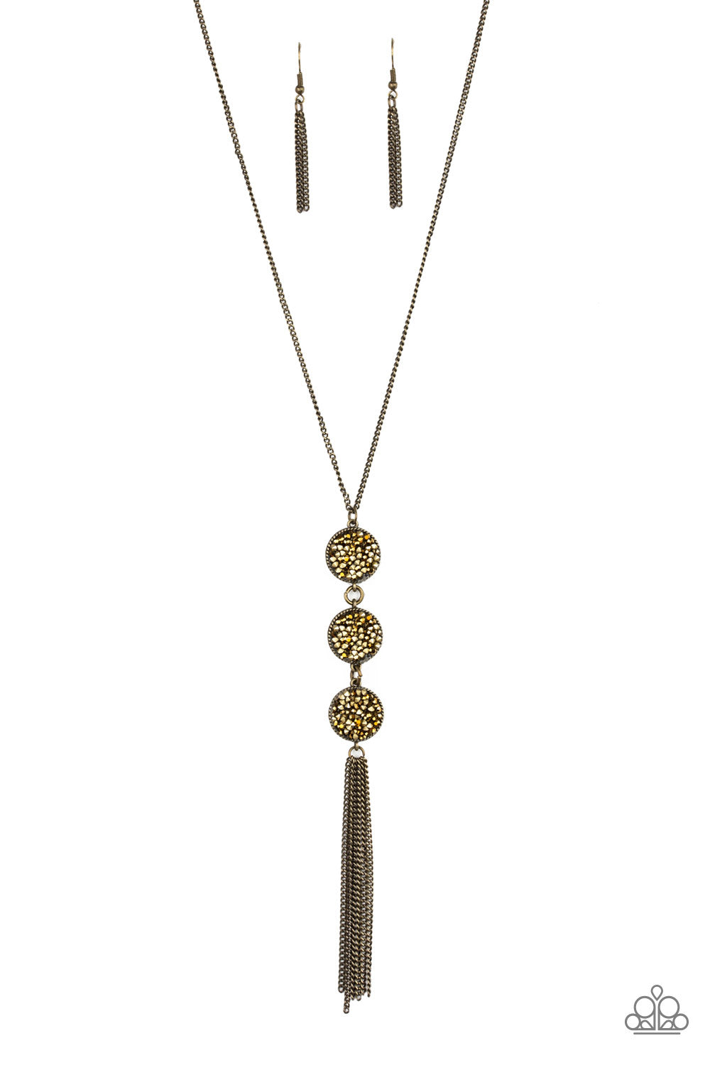 Triple Shimmer - Brass Necklace Set