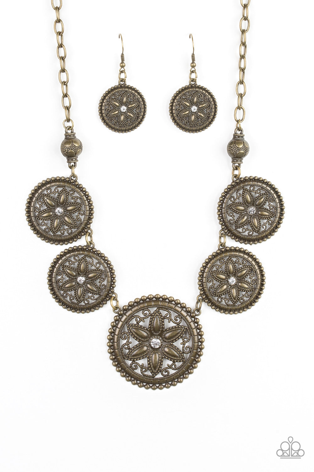 Written In The STAR LILIES - Brass Necklace Set