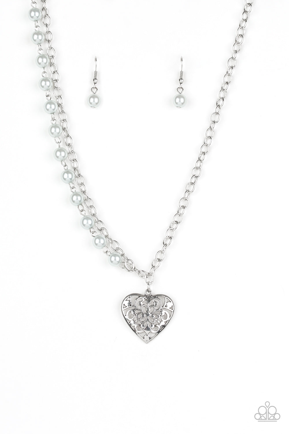 Forever In My Heart - Silver Necklace Set