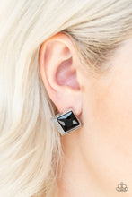 Cargar imagen en el visor de la galería, Stellar Square - Black Post Earrings
