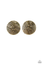 Cargar imagen en el visor de la galería, Bright As A Button - Brass Earrings
