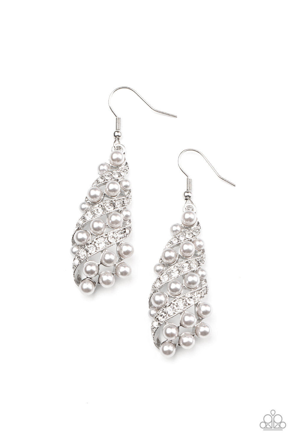 Ballroom Waltz - Silver Earrings