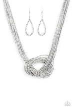 Load image into Gallery viewer, Knotted Knockout - Silver Necklace Set
